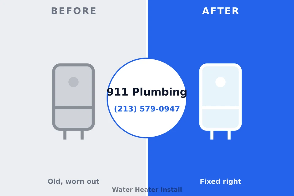 Before and after: plumbing repair Highland Heights, OH